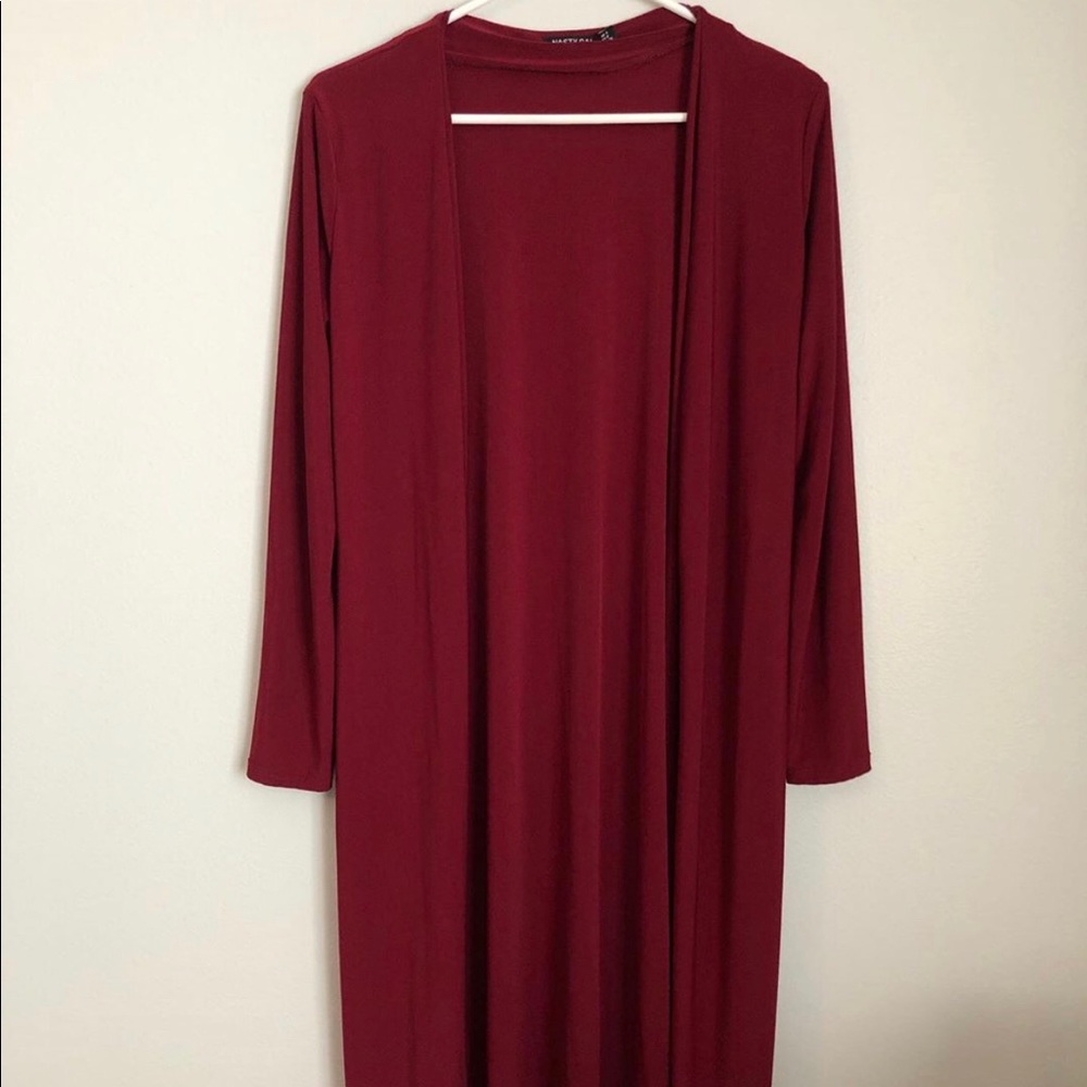 Below knee jersey cardigan